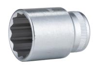 03010024 STAHLWILLE 1/2 in Drive 24mm Standard Socket, 12 point, 42 mm Overall Length