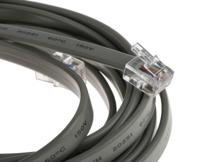 446-664 RS PRO Male RJ12 to Male RJ12 Telephone Extension Cable, Grey Sheath, 3m