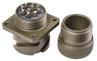 97b-3100a-18-1s Amphenol Limited, 97B, Brass 10 Way Wall Mount MIL Spec Circular Connector Receptacle, Socket Contacts,Shell Size 18,