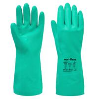 ab810gnrm Portwest AB810 Green Nitrile Rubber Coated Cotton Work Gloves, Size M