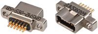 gmsm2-6ssb Glenair GMSM 6 Way Through Hole D-sub Connector Socket