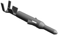 770901-1 TE Connectivity Mini-Universal MATE-N-LOK Series Male Crimp Terminal, 26AWG Min, 22AWG Max