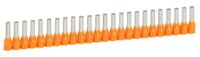 0-376-67 Legrand, Starfix Insulated Crimp Bootlace Ferrule, 12mm Pin Length, 3.2mm Pin Diameter, 4mm² Wire Size, Orange