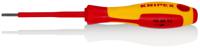 98-20-25 Knipex Slotted Insulated Screwdriver, 2,5 mm Tip, 75 mm Blade, VDE/1000V, 177 mm Overall