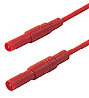 934076101 Hirschmann Test & Measurement, 16A, 1000V ac/dc, Red, 2m Lead Length