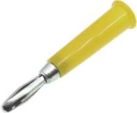 208-0260 RS PRO Yellow Male Banana Plug, 4 mm Connector, 19A, 30V, Nickel Plating
