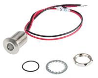 139-3364 RS PRO Red Panel Mount Indicator, 1.8 → 3.3V dc, 10mm Mounting Hole Size, Lead Wires Termination, IP67