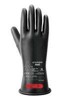 rig014b100 Ansell RIG014B Black Natural Latex Rubber Latex Electrical Insulating Gloves, Size 10, Latex Coating