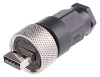 122-3029 RS PRO, Cable Mount, Plug Type A 2.0 IP67 USB Connector