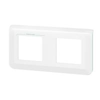 078725l Legrand White 2 Gang Faceplate & Mounting Plate