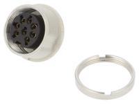 kgv-81 Lumberg, KGV 8 Pole M16 Din Socket, DIN EN 60529, 5A, 60 V ac IP40, Female, Panel Mount