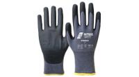 8700esd3d-1210-8 NITRAS SAFETY 8700ESD3D Black, Grey Special Stretch Fabric Anti-Static Gloves, Size 8