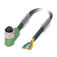 1407820 Phoenix Contact Right Angle Female 6 way M12 to Sensor Actuator Cable, 5m