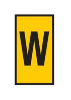 561-02234-wic2-w-pa66-ye HellermannTyton WIC Snap On Clip On Cable Marker, Yellow, Pre-printed "W", 2.8 → 3.8mm Cable, for Cables and