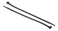 811-1688 RS PRO Cable Tie, 300mm x 7.6 mm, Black Nylon, Pk-100