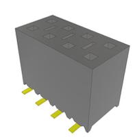 ssm-104-s-dv Samtec SSM Series Vertical Surface Mount PCB Socket, 8-Contact, 2-Row, 2.54mm Pitch, SMT Termination