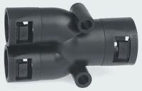 7tca296000r0913-al282121ybl Adaptaflex Y Piece, Conduit Fitting, 28mm Nominal Size, Nylon 66, Black IP66 rating