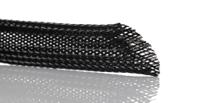06240003010 SES Sterling Expandable Braided PET Black Cable Sleeve, 5mm Diameter, 100m Length