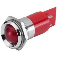 17-530350 EAO 17-53 Series Red Panel Mount Indicator, 24, 22.3 Mounting Hole Size, Plug-In Termination, IP40, IP65