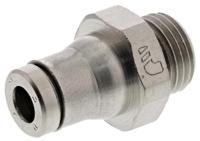 3601-04-10 Legris LF3600 Series Straight Threaded Adaptor, G 1/8 Male to Push In 4 mm, Threaded-to-Tube Connection Style