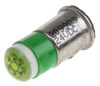 209-989 RS PRO Green LED Indicator Lamp, 24V dc, Midget Flange Base, 6mm Diameter, 35mcd