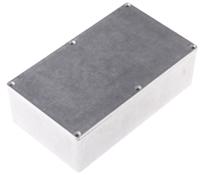 1590r1 Hammond 1590 Series Natural Die Cast Aluminium Enclosure, IP54, Natural Lid, 191.8 x 111.6 x 61mm