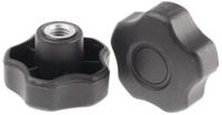 702-7601 RS PRO Black Multiple Lobes Clamping Knob, M10, Threaded Hole