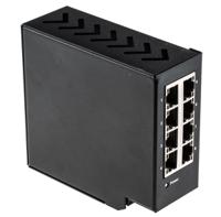 144-8676 RS PRO DIN Rail Mount Industrial Ethernet Switch, 8 RJ45 Ports, 10/100Mbit/s Transmission