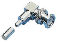 b1112a1-nd3g-1-50 Amphenol RF, Plug Cable Mount BNC Connector, 50Ω, Crimp Termination, Right Angle Body