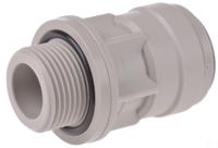 cm012216s JG Speedfit Plastic Pipe Fitting, Straight Push Fit Adapter, 22mm, BSP 3/4in