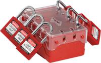ultra-compact-lock-box-red Brady 12 Padlock Lockout Station, 69.7 x 148.5 x 100.3mm