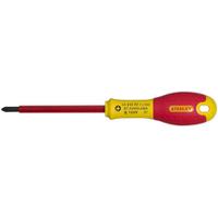 0-65-418 Stanley Pozidriv Insulated Screwdriver, PZ1 Tip, 100 mm Blade, VDE/1000V