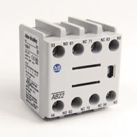 100-fab22 Allen Bradley Auxiliary Contact, 4 Contact, 2NC/2NO, Front Mounting, 100-FAB22 100-C/104-C Contactors