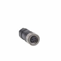 xzcc8fdm40v Telemecanique Sensors Circular Connector, 4 Contacts, Cable, M8 Connector, Socket, Female, IP67, XZCC Series