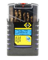 t3291 CK 19-Piece Twist Drill Bit Set for Metal, 10mm Max, 1mm Min, HSS Bits