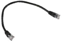 73-7791-1 Cinch73, 300mm Cat5e, Black RJ45 to Male RJ45 Male, U/UTP Unshielded, Terminated PVC Sheath