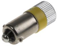 209-642 RS PRO Yellow LED Indicator Lamp, 24V ac/dc, BA9s Base, 10mm Diameter, 120/110mcd