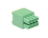 1790124 Phoenix Contact, 3.5mm Pitch, DFMC 1.5/ 4-ST-3.5, 8 Way, Pluggable Terminal Block, Plug, Cable Mount, Spring Cage