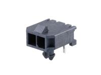 43650-0200 Molex Micro-Fit 3.0 Series Right Angle Through Hole PCB Header, 2 Contact(s), 3 mm Pitch, 1 Row, Shrouded