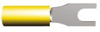 130496 TE Connectivity PIDG Insulated Crimp Spade Connector, 2.6mm² to 6.6mm², 12AWG to 10AWG, M4 Stud Size Nylon, Yellow