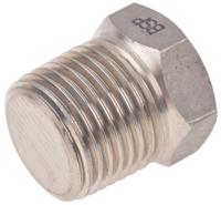 826-7028 RS PRO Stainless Steel Pipe Fitting, Straight Hexagon Hexagon Plug, Male R 1/2in