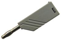 934100106 Hirschmann Test & Measurement Grey Male Banana Plug, 4 mm Connector, Screw Termination, 24A, 30 V ac, 60V dc, Nickel