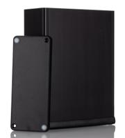1455q1602bk Hammond 1455 Series Black Extruded Aluminium Enclosure, IP54, Black Lid, 160 x 125 x 52mm