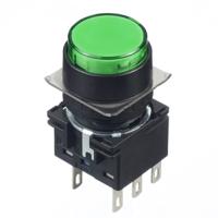 lb1b-m1t6lg Idec Green Round Push Button Switch