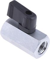 486-277 RS PRO Chrome Plated Brass Hydraulic Ball Valve G 1/4