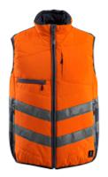 15565-249-14010-m Mascot Workwear Orange/Navy Water Repellent Hi Vis Vest, M