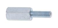 806-6588 RS PRO Standoff, M3 x M3 Thread, 10mm Body, Steel, Male/Female, 8mm Stud