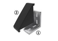 276-8158 RS PRO M8 Angle Bracket, Connecting Component, Strut Profile 45 mm, Groove Size 10mm