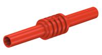 669123-22 Staubli Red, Female Banana Coupler With Brass contacts and Nickel Plated - Socket Size: 4mm