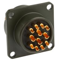 62gb-12e14-12sn Amphenol Limited, 62GB 12 Way Box Mount MIL Spec Circular Connector ReceptacleOlive, Socket Contacts,Shell Size 14,